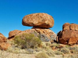 Demonios mármores, norte território Austrália foto