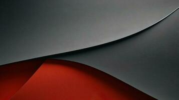 vermelho curvas em uma cinzento e Preto fundo, gerado de ai foto