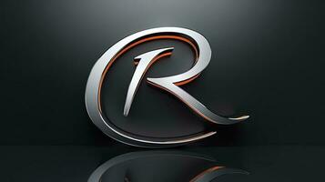 abstrato logotipo do a carta r, gerado de ai foto