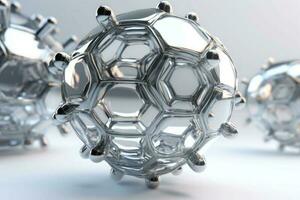 nanotecnologia abstrato fundo. molécula modelo. científico pesquisar. generativo ai ilustração foto