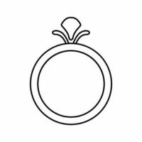 anel ícone vetor. Casamento ilustração placa. jóia símbolo. gema logotipo. foto