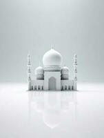 islâmico fofa 3d mesquita para Ramadã e eid cumprimento fundo foto
