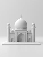 islâmico fofa 3d mesquita para Ramadã e eid cumprimento fundo ai generativo foto