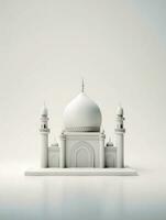 islâmico fofa 3d mesquita para Ramadã e eid cumprimento fundo foto