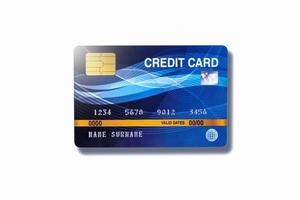 cartão de crédito empresarial isolado no fundo branco foto