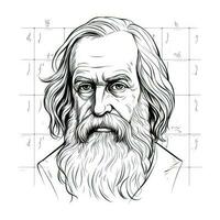 molécula Mendeleev ai gerado foto