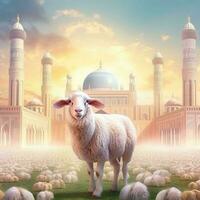 ovelha com mesquita Projeto ilustração foto