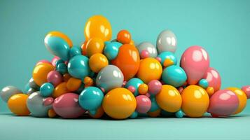 colorida balão aniversário decoração modelo foto