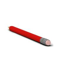 vermelho lápis ampla Tamanho com borracha ferramenta isolado em cinzento fundo. foto