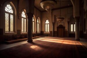 clássico mesquita interior , generativo ai foto