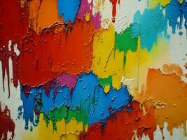 colorida multicolorido arte pintura textura parede fundo. generativo ai. foto