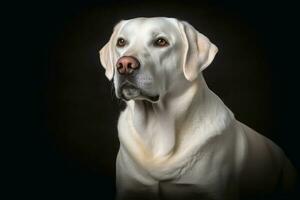 retrato do uma fofa labrador cachorro criada com generativo ai tecnologia. foto