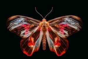 fascinante borboleta fotografia criada com generativo ai tecnologia. foto