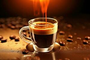 espresso café tiro criada com generativo al tecnologia foto