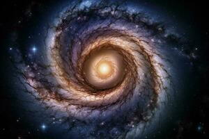 observar as estrelas maravilha, telescópio revela uma cativante espiral galáxia ai gerado foto