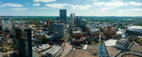 aéreo Visão do a ebirmingham cidade Centro. foto