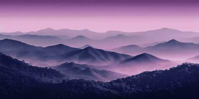 panorama verde montanhas topo Visão fundo, ai gerado foto