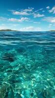 oceano onda azul água fundo. ai gerado foto