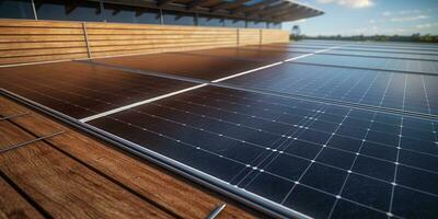 solar painel reutilizável energia poder, ai gerado foto