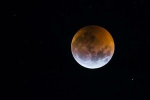 sangue lua, eclipse visto de, la pampa, janeiro 21, 2019 Argentina foto