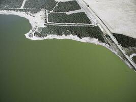 pampas lagoa, aéreo Visão foto