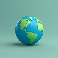 globo terra forma ilustração viagem destino, ai gerado foto