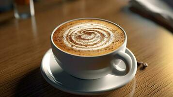 copo do cappuccino café generativo ai foto