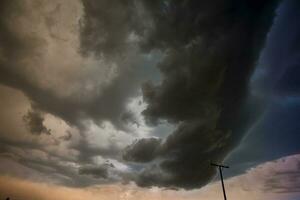 dramático tormentoso céu, la pampa província, Patagônia, Argentina foto