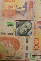 Novo Argentino notas e nos dólar contas foto