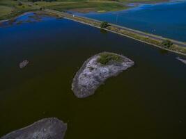 pampas lagoa, aéreo Visão foto