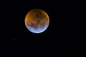 sangue lua, eclipse visto de, la pampa, janeiro 21, 2019 Argentina foto