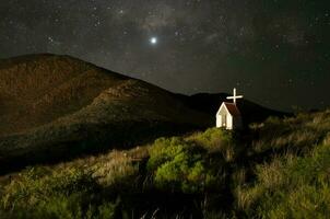 lihue calel nacional parque, noite paisagem, la pampa, Argentina foto