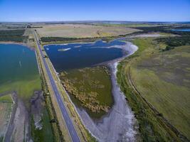 pampas lagoa, aéreo Visão foto