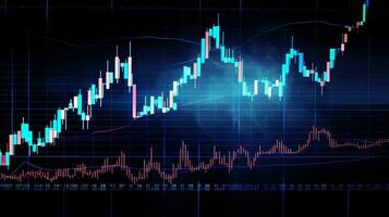 estoque mercado investimento negociação gráfico brilhando linhas e diagrama fundo, financeiro investimento ou econômico conceito foto