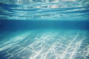 azul e superfície embaixo da agua fundo. ai gerado foto