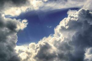 lindo Visão do a terra e céu - surpreendente céu com nuvens foto