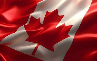 Canadá bandeira tecido fundo. Canadá dia conceito. generativo ai foto