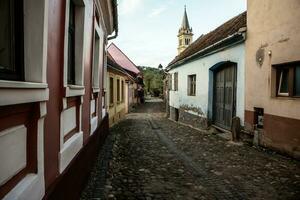 uma lindo medieval cidadela cidade do suspiroara dentro a coração do romênia, Transilvânia viagem destino dentro Oriental Europa. foto