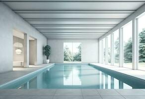 a natação piscinas - elegante e elegante piscina - generativo ai - ai gerado foto