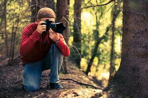 natureza fotógrafo às trabalhos foto