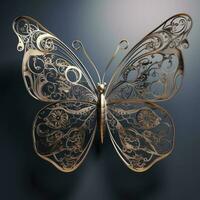 filigrana borboleta, jóias com borboleta desenhos, generativo ai foto
