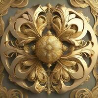 ouro ornamento. Antiguidade estilo ouro. elegante luxo projeto, dourado elementos dentro barroco. ouro vintage barroco. generativo ai foto