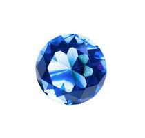 lindo diamante azul em fundo branco isolado foto