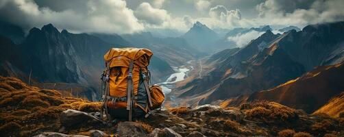 caminhar dentro a montanhas foto