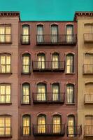 ilustração digital pintura do construção apartamento dentro cidade, generativo ai foto