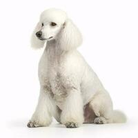 poodle procriar cachorro isolado em uma brilhante branco fundo foto
