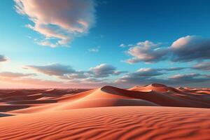 simbólico tarde céu e árido areia dunas evocar global de aquecimento severo realidade ai gerado foto