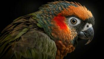 papagaio dentro seus natural ambiente, generativo ai foto