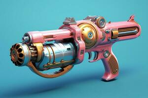 futurista laser Paz pistola, ilustração, generativo ai foto