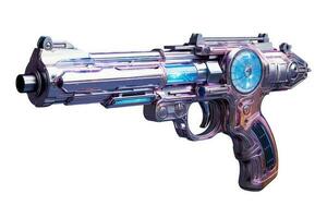 futurista laser Paz pistola, ilustração, generativo ai foto